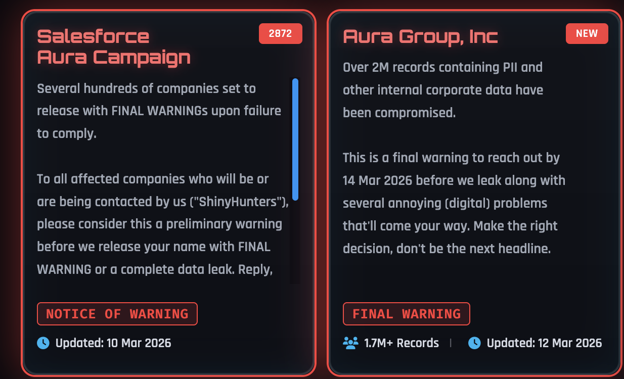 Salesforce Aura Campaign Notice